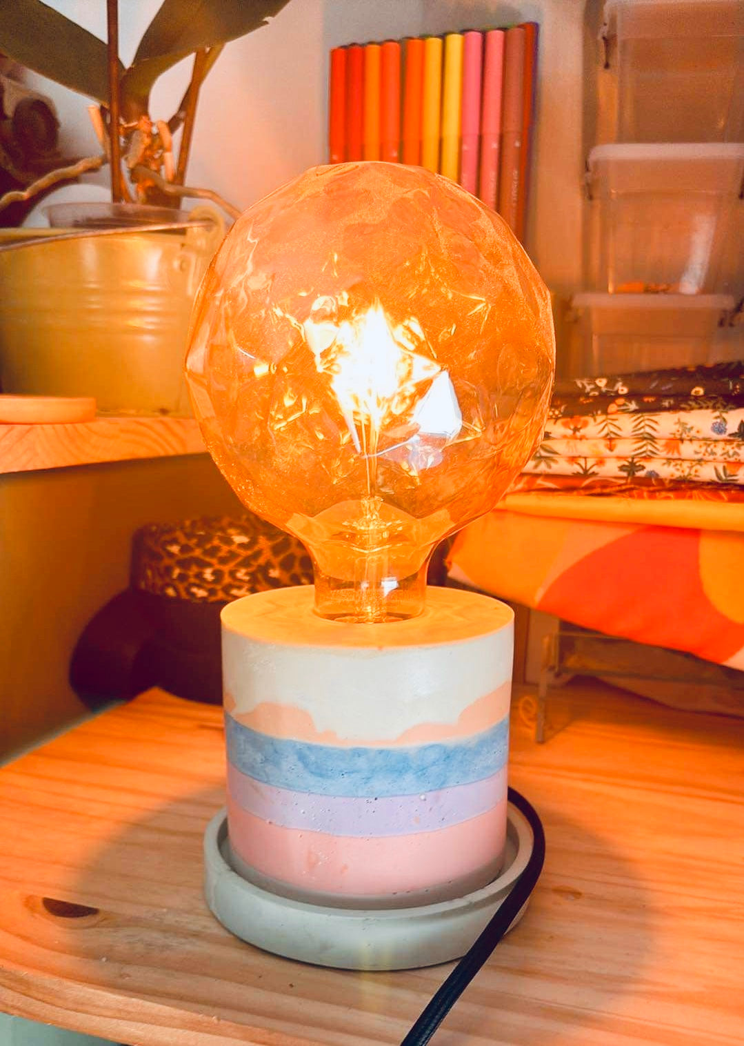 Jesmonite Lamp